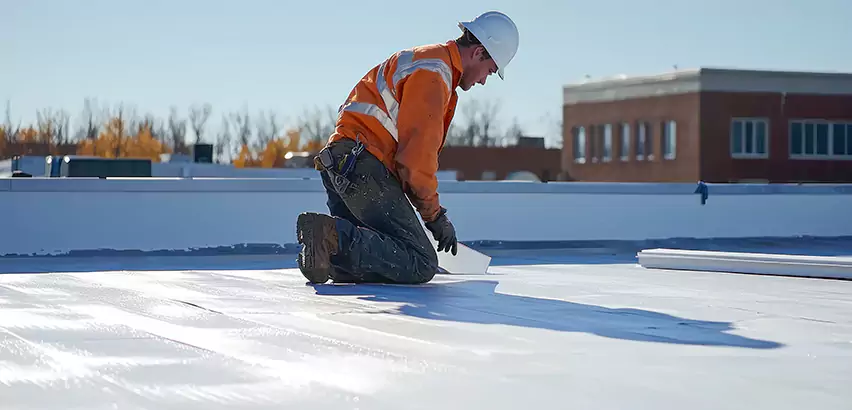 Flat Roof Drain Installation in Carpentersville